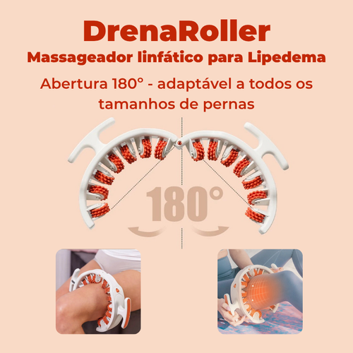 DrenaRoller Massageador Linfático para Lipedema e Celulite